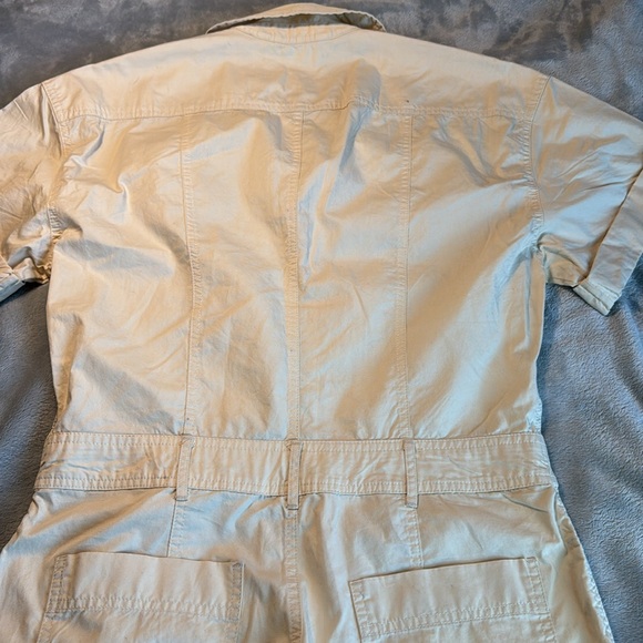 NWT Zara Cotton Wide Leg Skater Cargo Pocket Jumpsuit Size Small - Picture 7 of 16